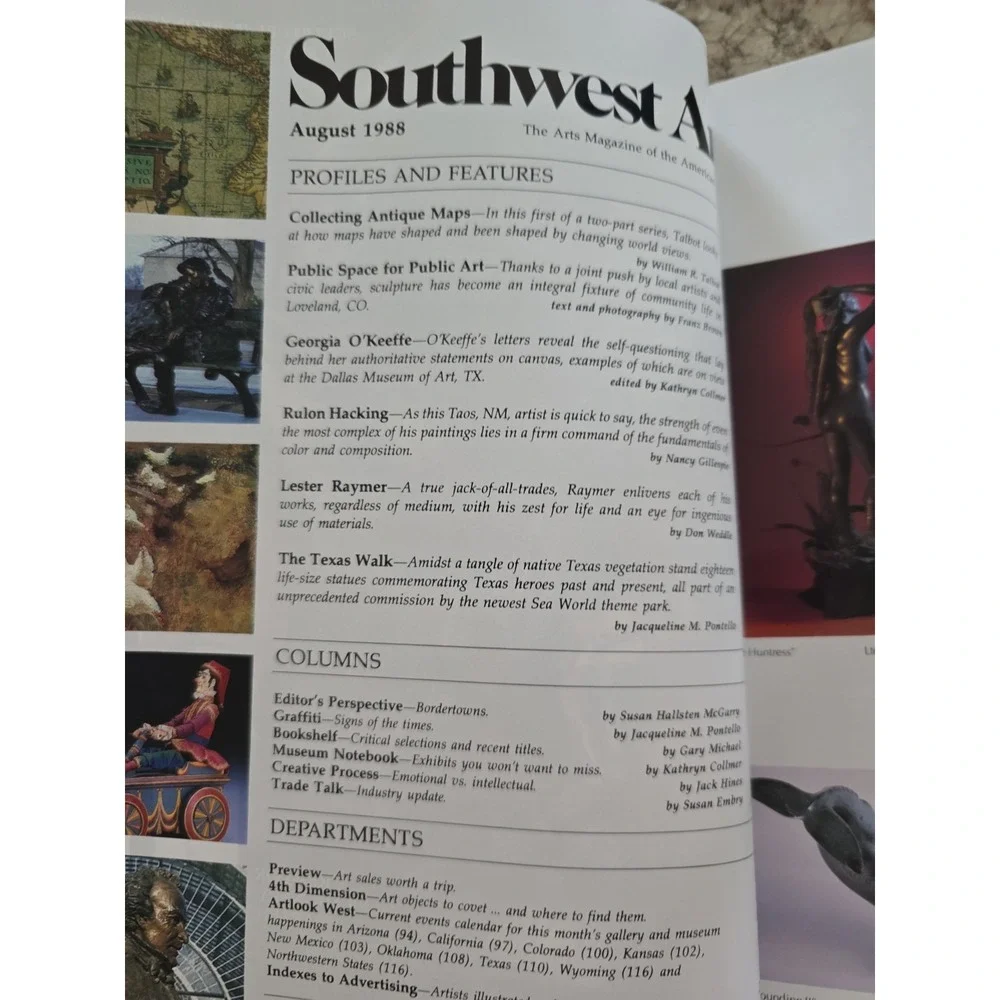 Southwest Art Magazine- AUGUST 1988 Vintage